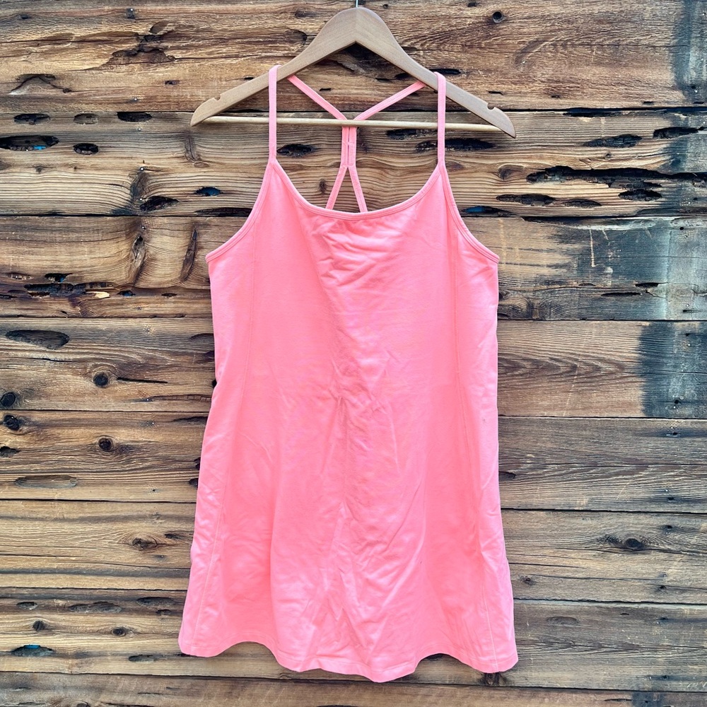 PINK | Coral Salmon Sleeveless Mini Dress W/ Built-In Shorts XXL